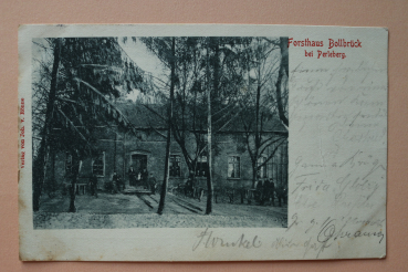 Ansichtskarte AK Perleberg 1904 Forsthaus Bollbrück mit Gasthaus Personen Architektur Ortsansicht Brandenburg